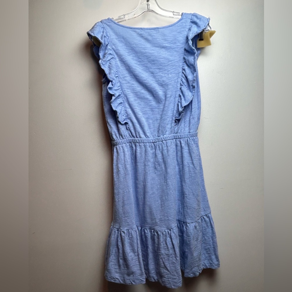 LOFT Ruffle Blue Dress - Picture 5 of 16